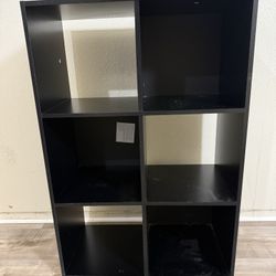 Black 6 Cube Book Shelve 