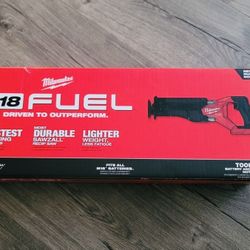 New Milwaukee M18 FUEL 18V Brushless Cordless Reciprocating Saw (Tool-Only). $160