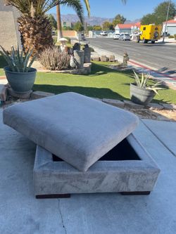 Casselbury Cement Ottoman With Storage