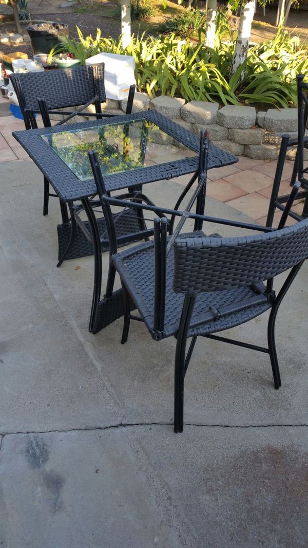 Home Patio Set S By Pacific Bay 4 Iron Weave Chairs Tempered Home Patio Set S By Pacific Bay 4 Iron Weave Chairs Tempered Glass Table 3 Border Cars Trucks In San Jose Ca Offerup