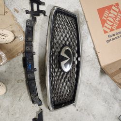 Inifiniti qx50 2020 front grille OEM with monogram and brackets