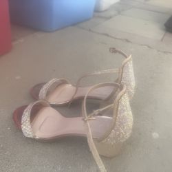 Blingy Dress Heels Small Heel Size 7 1/2