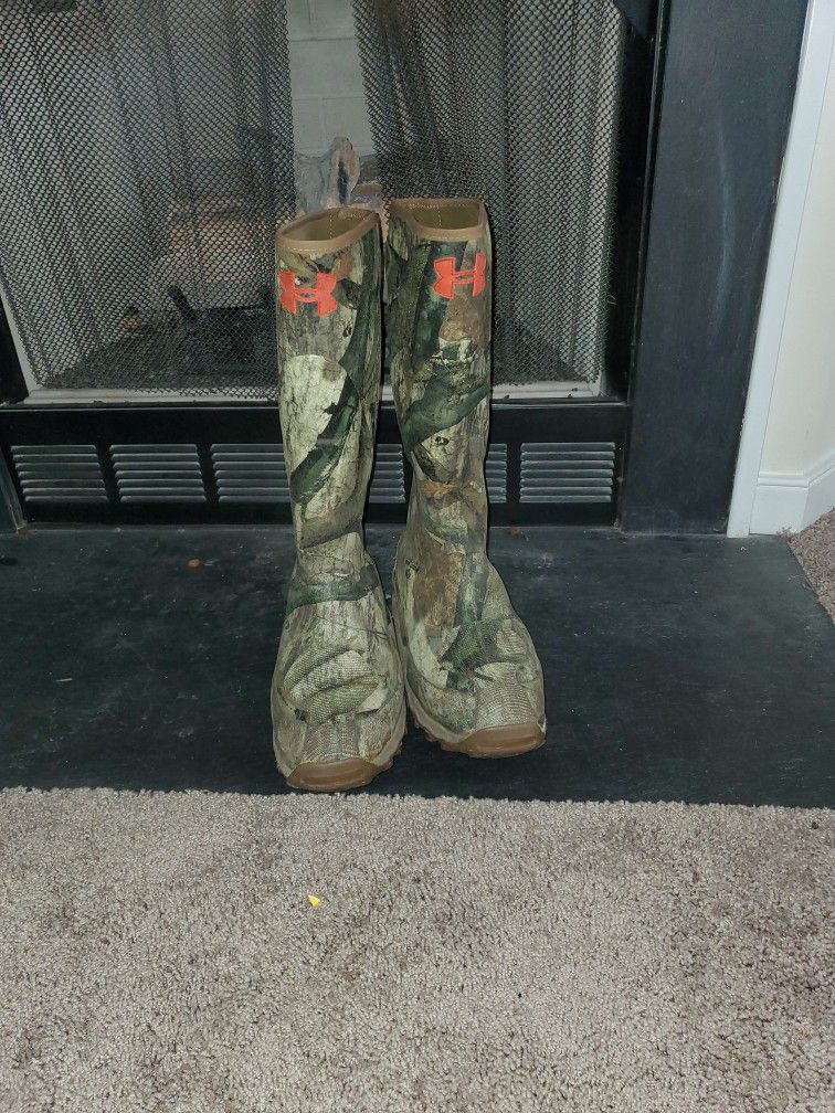 Under Armour Hawzilla Hunting Camo Boots Fishing Size 14 