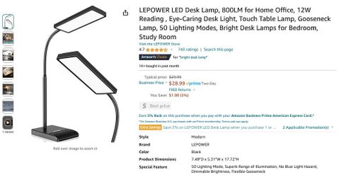 BRAND NEW, STILL IN BOX, LEPOWER LED DESK LAMP