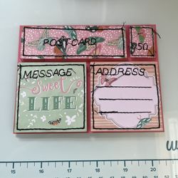 3D Machine Stitched Postcard 