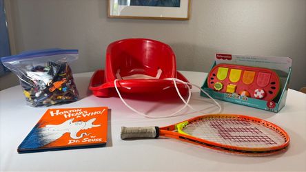Toddler Toy Bundle - Fisher-Price Pop Up, Dr. Seuss, Tennis Racket & More