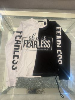 New Black And White Fearless Shirt 
