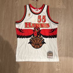 Size Large - Mitchell And Ness Vintage Swingman Authentic Jersey NBA Basketball Atlanta Hawks Dikembe Mutombo - Nike Sports New Era Supreme Stussy
