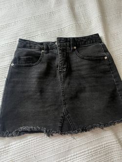 Black Jean Skirt 