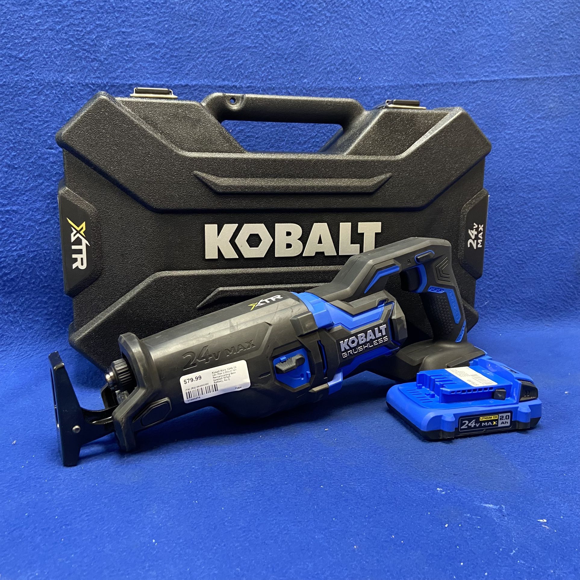 Kobalt KXRS 124B-03 24V MAX Lithium Ion Reciprocating Saw Sawzall w/2Ah Battery, NO CHARGER 11043474