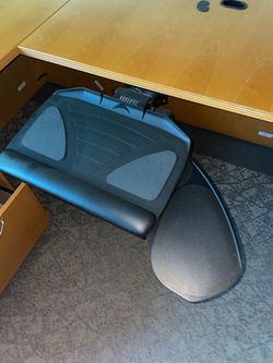 Under-Desk Keyboard Tray with Mouse Platform