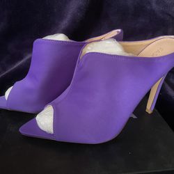 Fashion Nova Purple Resistance Heeled Sandals 6.5