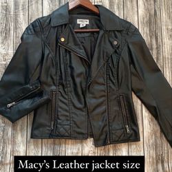 Women’s Leather Jacket Size Small Macy’s