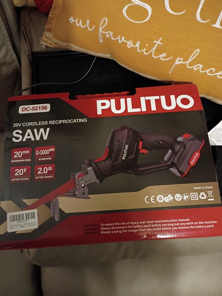 Pulituo 20v Cordless Reciprocating Saw 