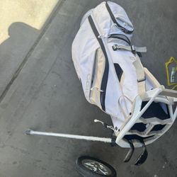 Golf Push Cart And Ogio Bag 
