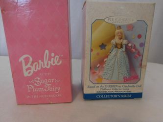 Hallmark Keepsake Barbie as Cinderella Doll 3rd in Series 1999 + AVON 98+97 Barbie as sugar plum fairy