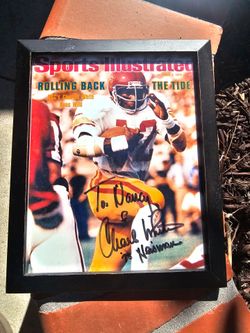 Charles White USC Heisman Signed Sports Illustrated Cover Reprint Framed