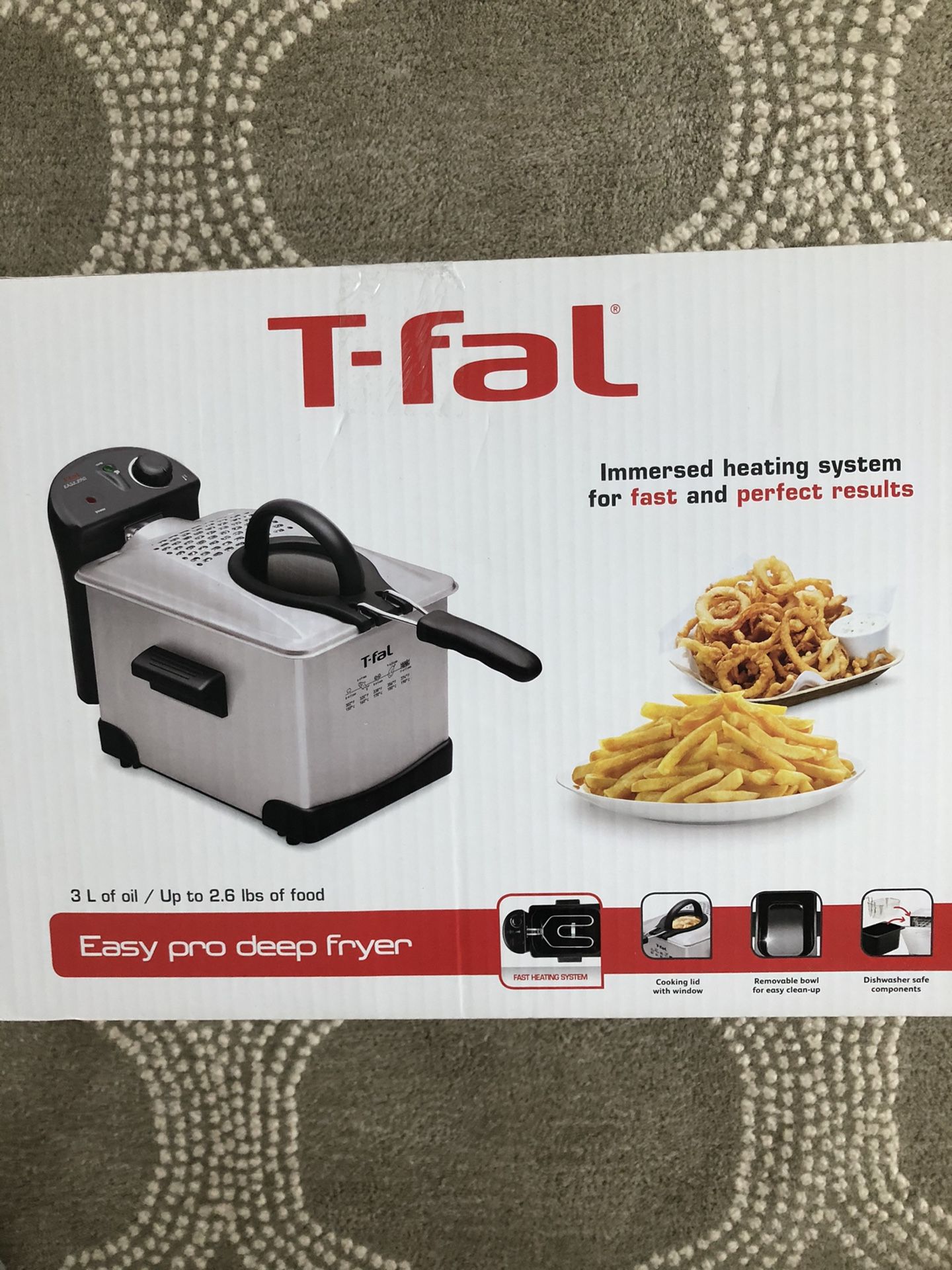 TFal EasyPro Enamel Home Deep Fryer 3Liter Fried Food Electric
