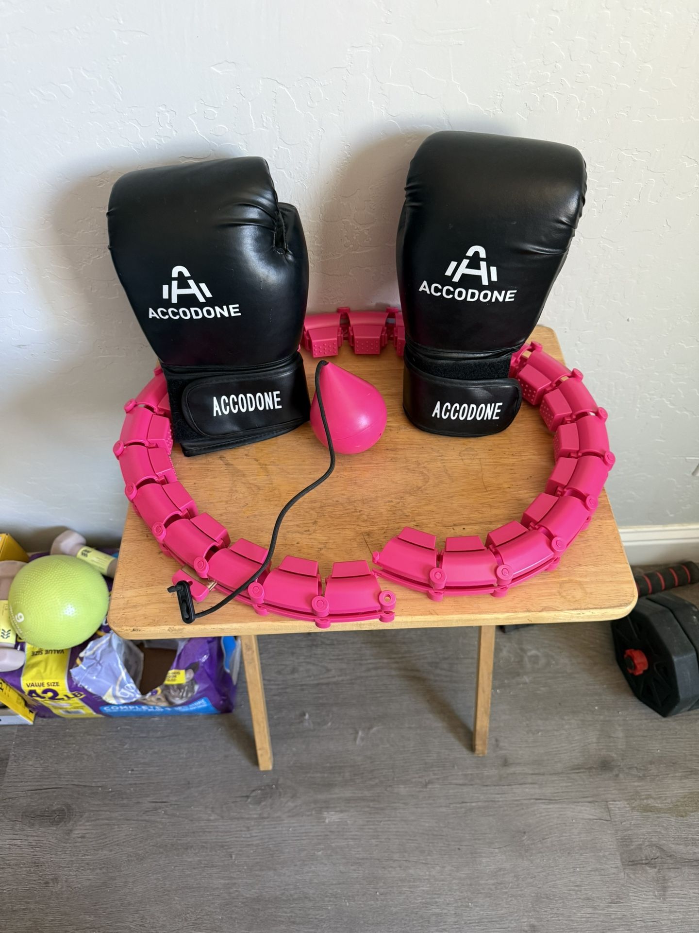 Workout Hoop And Boxing Gloves 