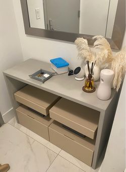 Real concrete Grey console