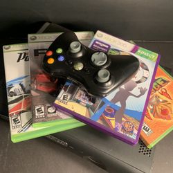 Xbox 360 System With Controller And Games 