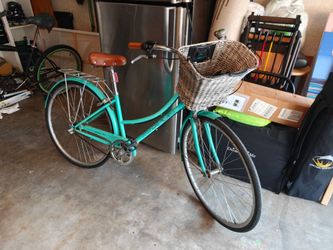 Teal Bike with Basket