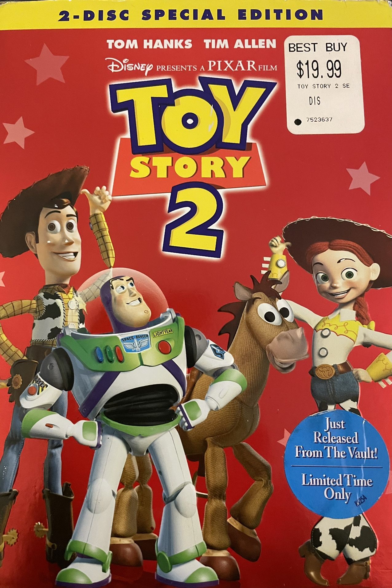 Disney’s TOY STORY 2 2-Disc Special Edition (DVD-1999) Tom Hanks + Tim Allen!