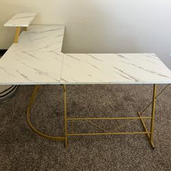 Gold & White Work/Office Desk