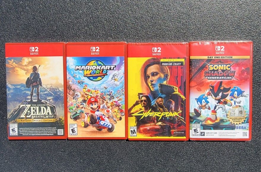 Nintendo Switch 2 Game - New Not-Opened Still Sealed - Mario Zelda Sonic Cyberpunk 2077 - See Photos & Description