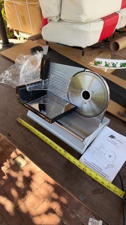 Meat Slicer Machine for Home, Electric Food Deli Slicer 7.5" Stainless Steel Blades, Adjustable Thickness, Dual Child Lock, Non-Slip Suction Feet, Hom