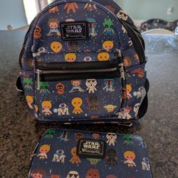 Loungefly Star Wars Mini Backpack W/ Wallet