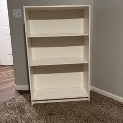 White Wooden Bookshelf 