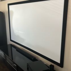 Native 1080p HD Projector And 100” Fixed frame Screen