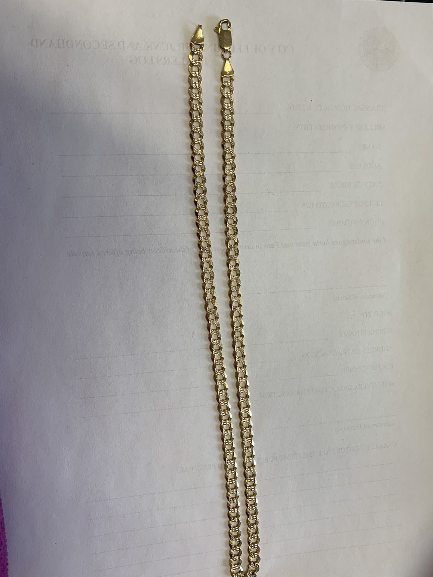 14k real gold chain 20.4 grams