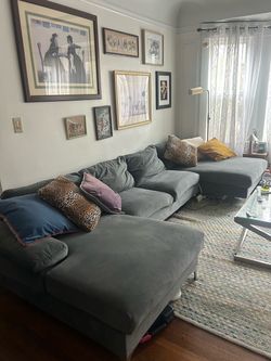 Slate Blue Large Couch