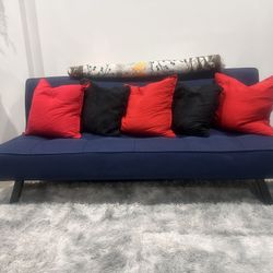 Navy Blue Futon Sofa 72’inches Long 