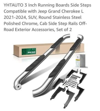 Running Boards Side Steps for with Jeep Grand Cherokee L 2021-2024