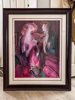 Signed Linda Le Kinff "Rode du Soir" Seriolithograph