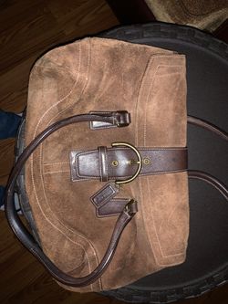 Suede Coach purse