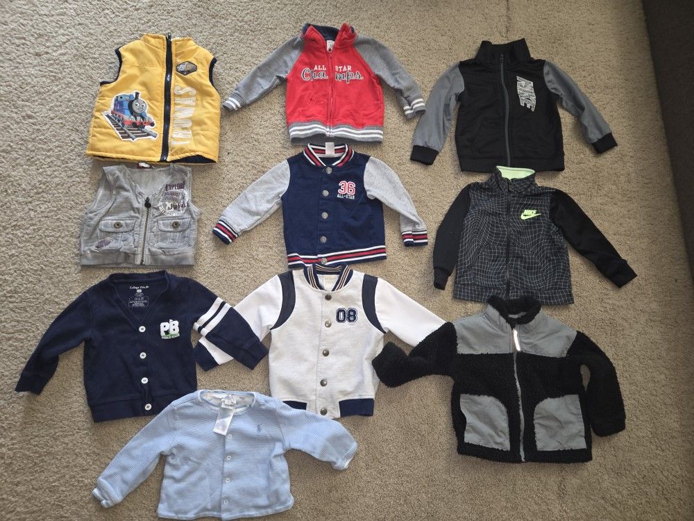 Baby Boy Clothes Size 12 Months Bundle of Rompers, Shirts, Shorts, Pants, Sweaters & Jackets, etc.