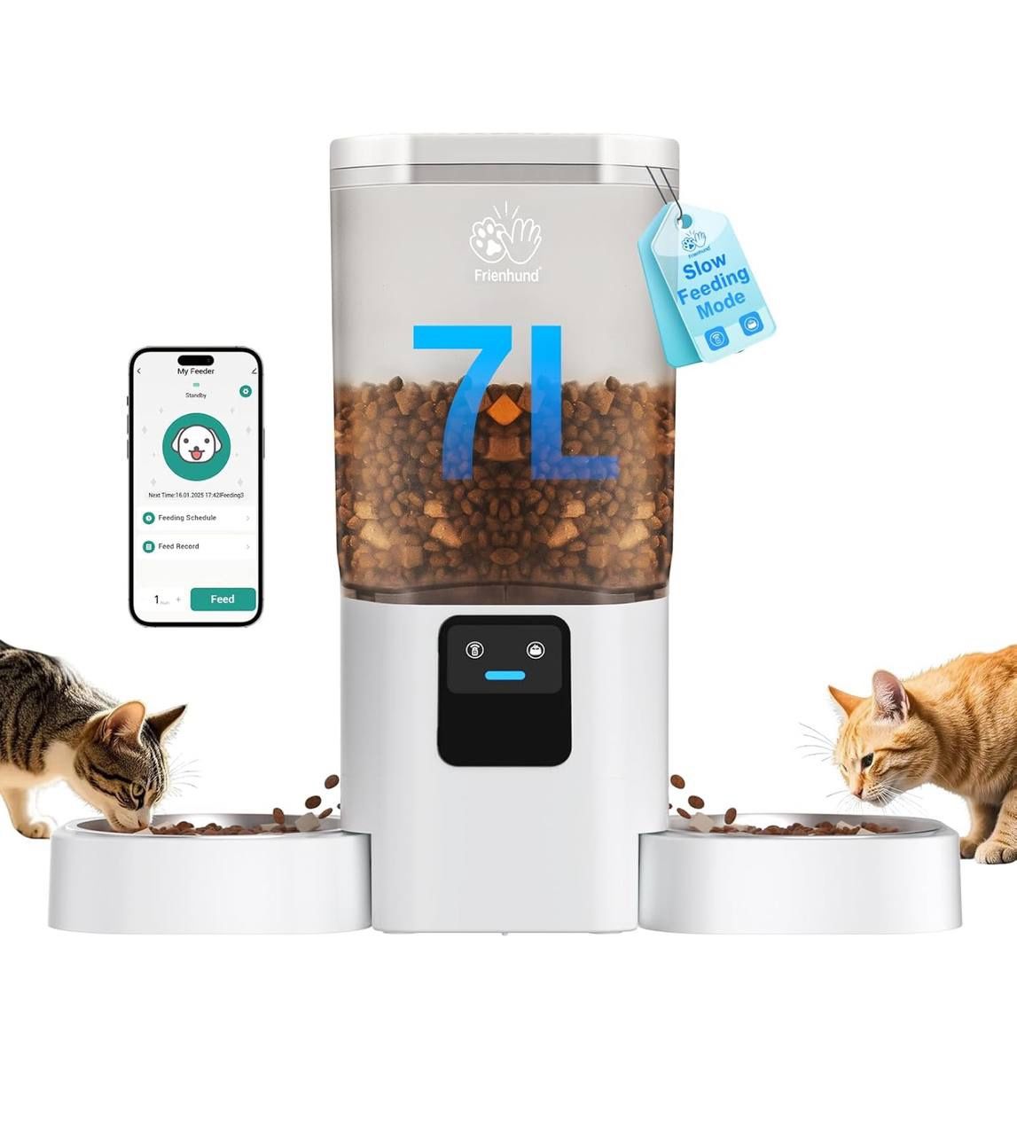 Automatic Cat Feeders 2 cat with Slow Feed