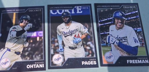 LA Dodgers Decorté Baseball Cards Set of 3