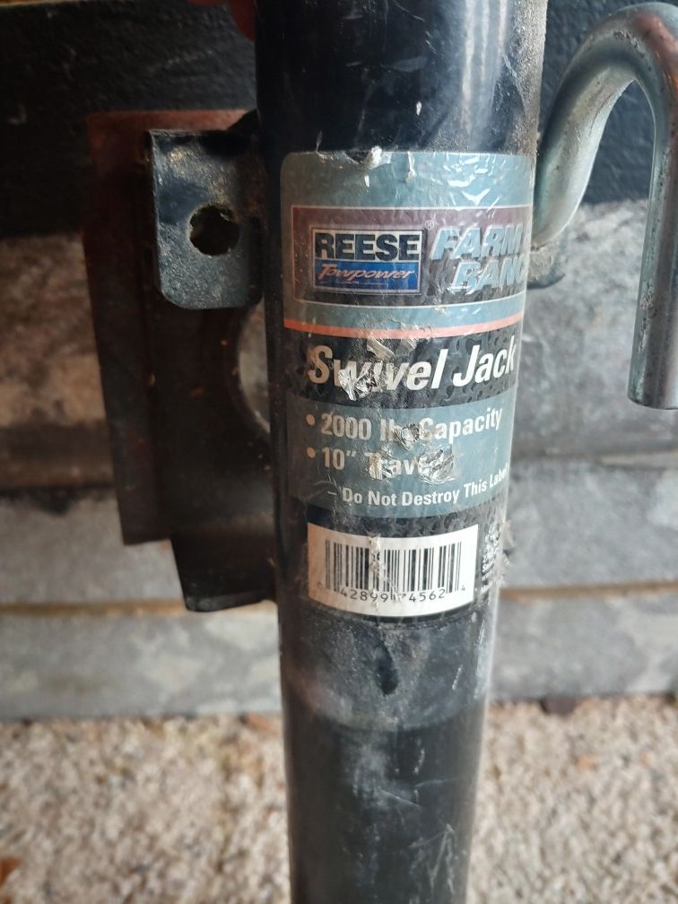 Reese swivel jack for trailer