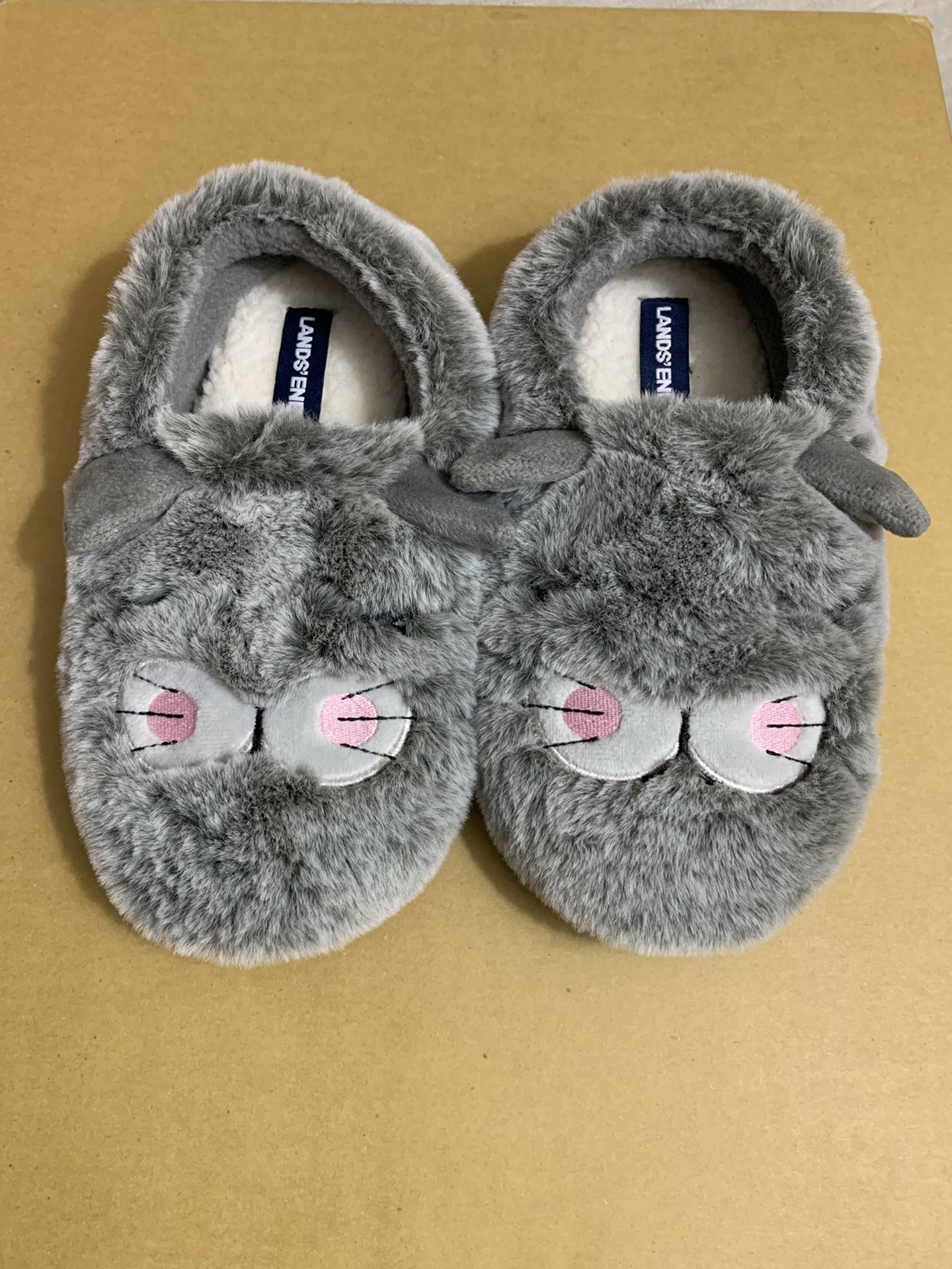 Land’s End Kids Cute Animal Fleece Slippers