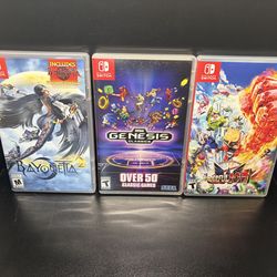 Switch Lot, Bayonetta 2, Sega Genesis Classics, The Wonderful 101: Remastered