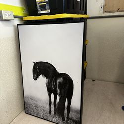 Horse Frame Wall Art Black And White 