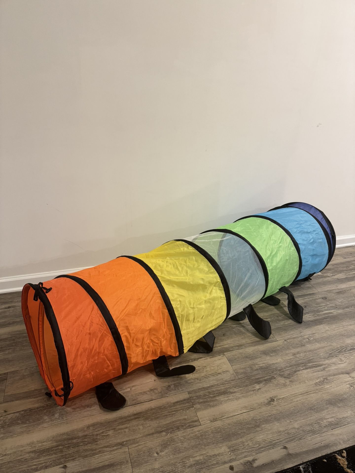 Toddler Colorful Crawl Tunnel With Storage Bag - 69"D x 18.1"W x 18.1"H