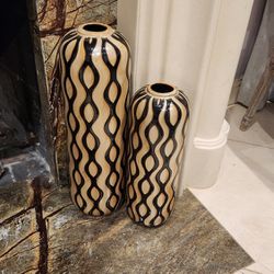 2 Designer Vases 