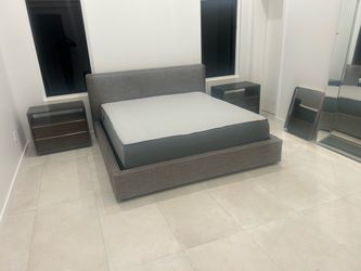 King size bed with bedside tables