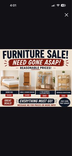 (OBO) FURNITURE SALE